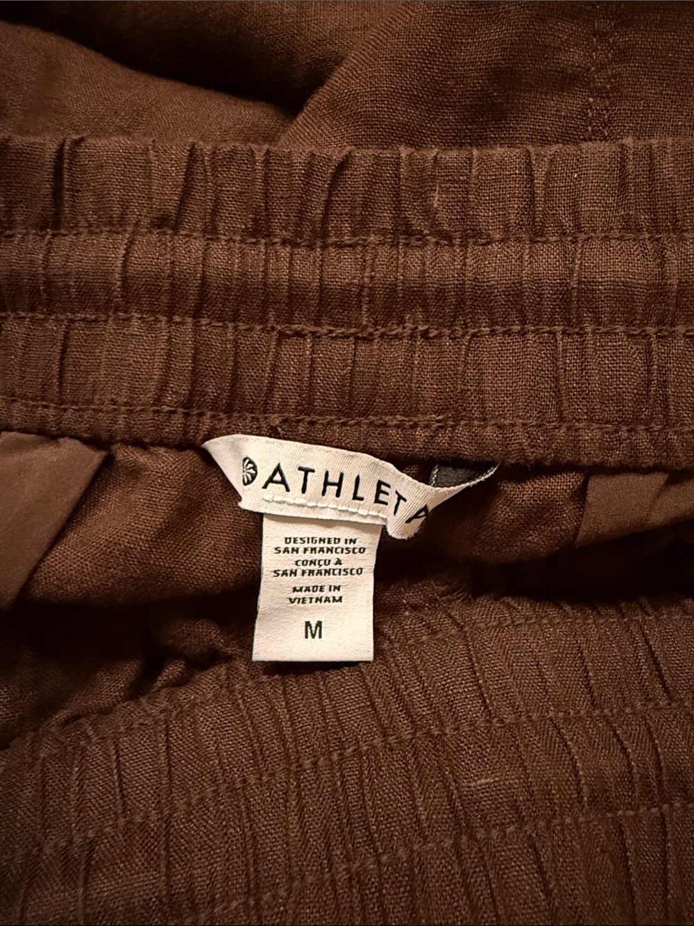 Athleta Brown Wide-Leg Drawstring Pants - Picture 3 of 3